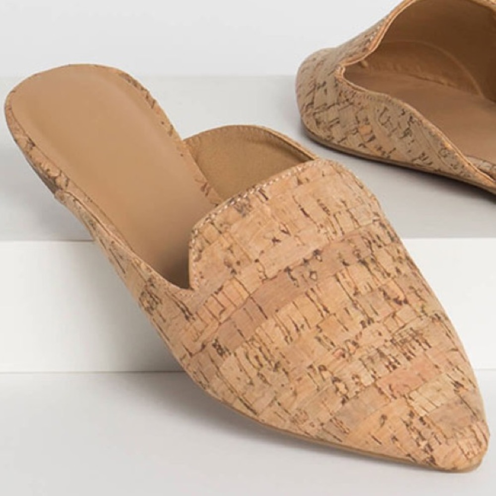 LAST 3! 5🌟 BESTSELLER Natural Cork Flat Mules